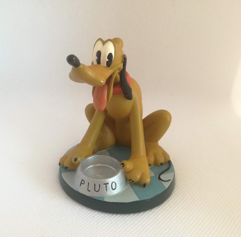 Vintage Pluto Figure Figurine Statue Polyresin Disney Etsy