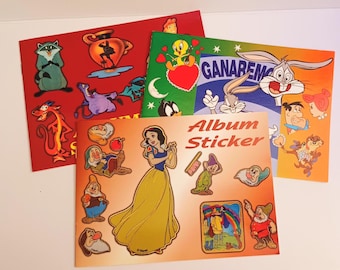 Disney Sticker Albums - New - My sticker Album - Hercules - Snow White - Bugs Bunny