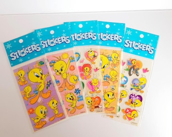 Laser Sticker Sheets Tweety - Looney Tunes - New
