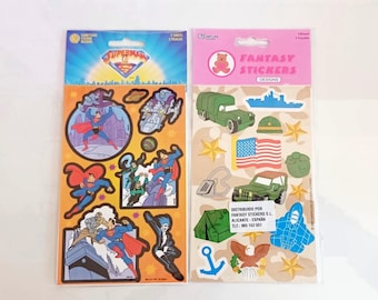Sandylion Maxi Sticker Sheets - Unopened - Vintage - Maxi Sheet - Kromekote - Superman - Military USA
