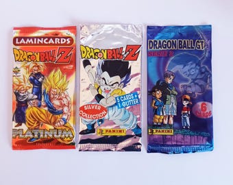 Vintage 1989 and 1996 Dragon Ball Panini Trading Cards - Sealed