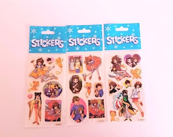 Lot of 3 Card Captor Sakura Laser Stickers - New