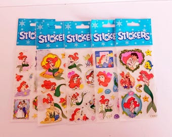Disney Laser Sticker Sheets Little Mermaid - New