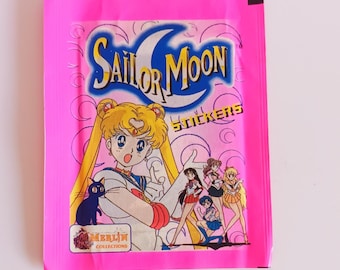 Sailor Moon 1995 Merlin Sticker Pack Unopened - Trading Cards - Merlin Collections - Vintage 1995