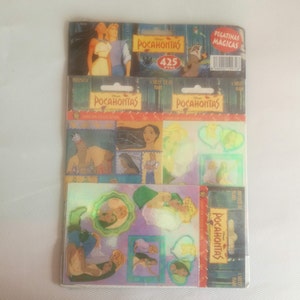 Sandylion Pocahontas Ensemble non ouvert de feuilles Maxi - Prismatique - Nacré - Disney - feuille d'autocollants vintage