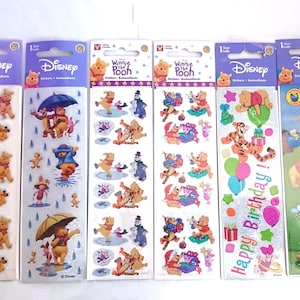 Autocollants Winnie l'ourson Sandylion - Non ouverts - Prismatiques - Vintage - Autocollants Disney