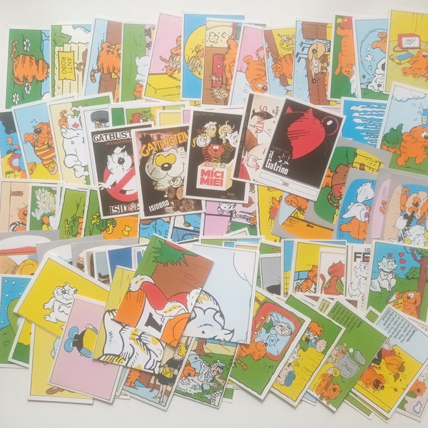 Vintage Heathcliff and Sonja trading cards - Stickers - Aston - No Panini - Cat - Isidoro