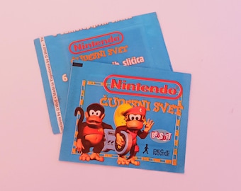 Vintage Trading Cards - Panini sticker - Donkey Kong - Nintendo - Diddy Kong