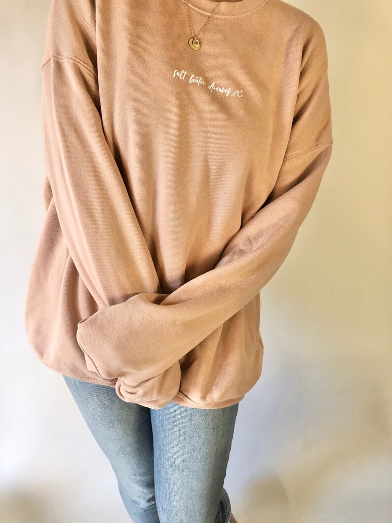 Boho Crewneck, oversized Crewneck, trendy sweatshirt, minimalist womens sweatshirt, cool womens sweatshirt, surfer girl clothing Bild 3