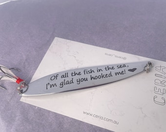 Fishing lover Gift for boyfriend Valentine gift Custom lure fisherman personalised lure, fishing daddy thanksgiving day gift for dad