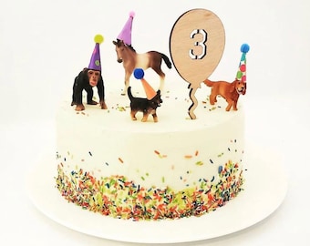 Birthday Cake Topper. Template file for laser cutting. Numbers 0-9