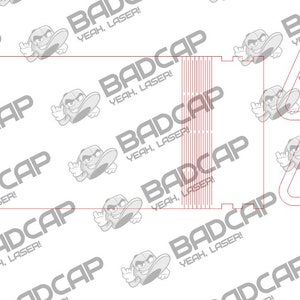 Curved Frame Template For Laser Cut Engraving SVG DXF CDR Glowforge Laser Files Modern Minimalist Photo Holder Instant Download 13x18cm Bild 3