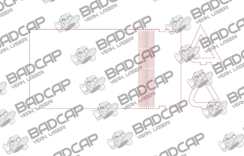 Curved Frame Template For Laser Cut Engraving SVG DXF CDR Glowforge Laser Files Modern Minimalist Photo Holder Instant Download 13x18cm Bild 3