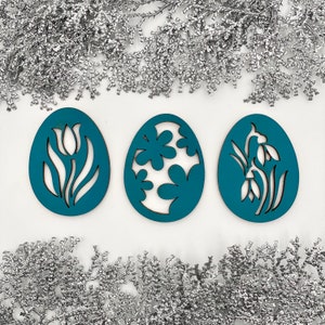 Easter egg decoration template for laser cutting