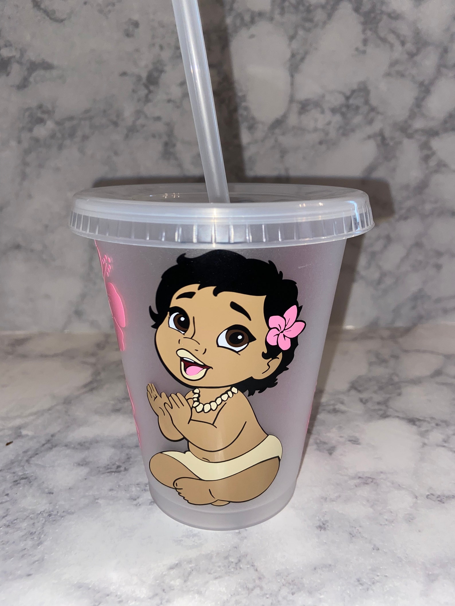Reusable Baby Moana Cup Venti or Tall Cold Cup Moana Etsy