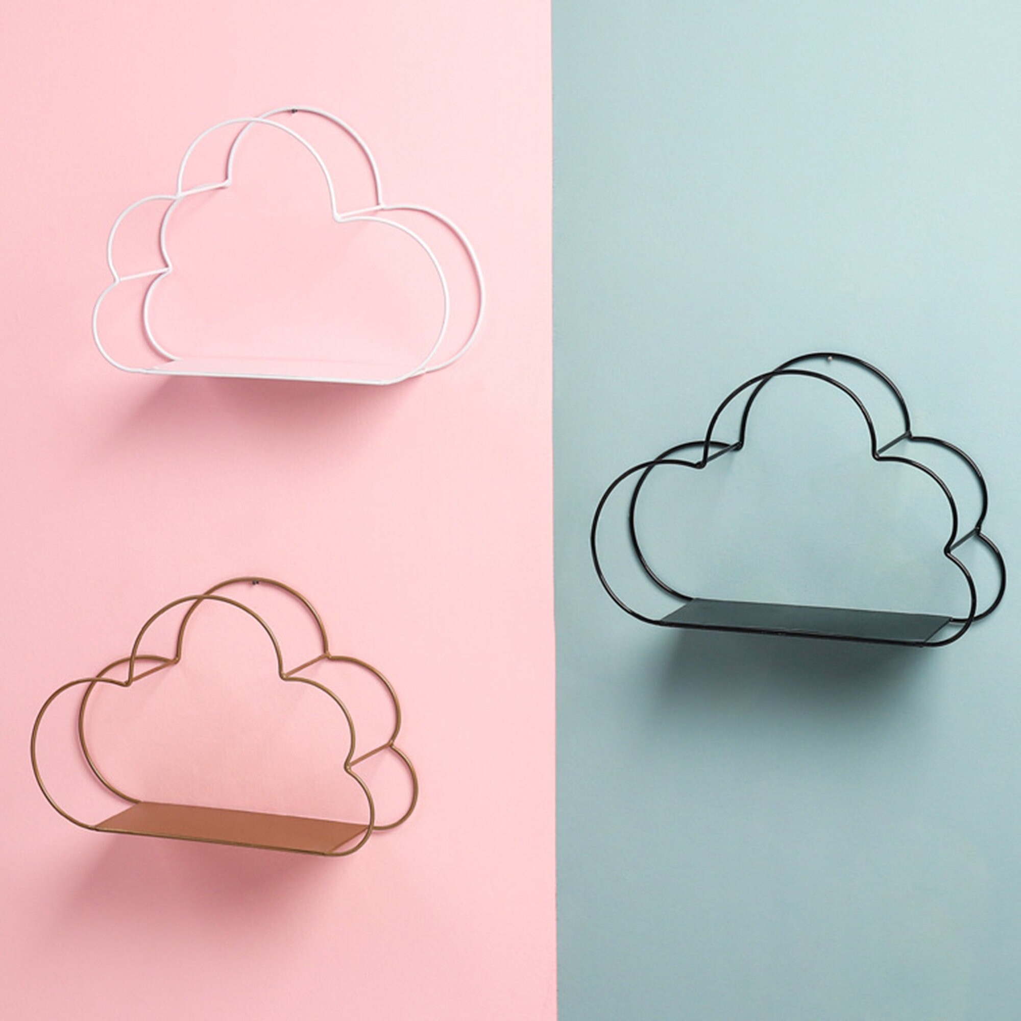 Iron Wall Hanging Storage Rack/Cloud Wall Mount/Creative Metal Etsy