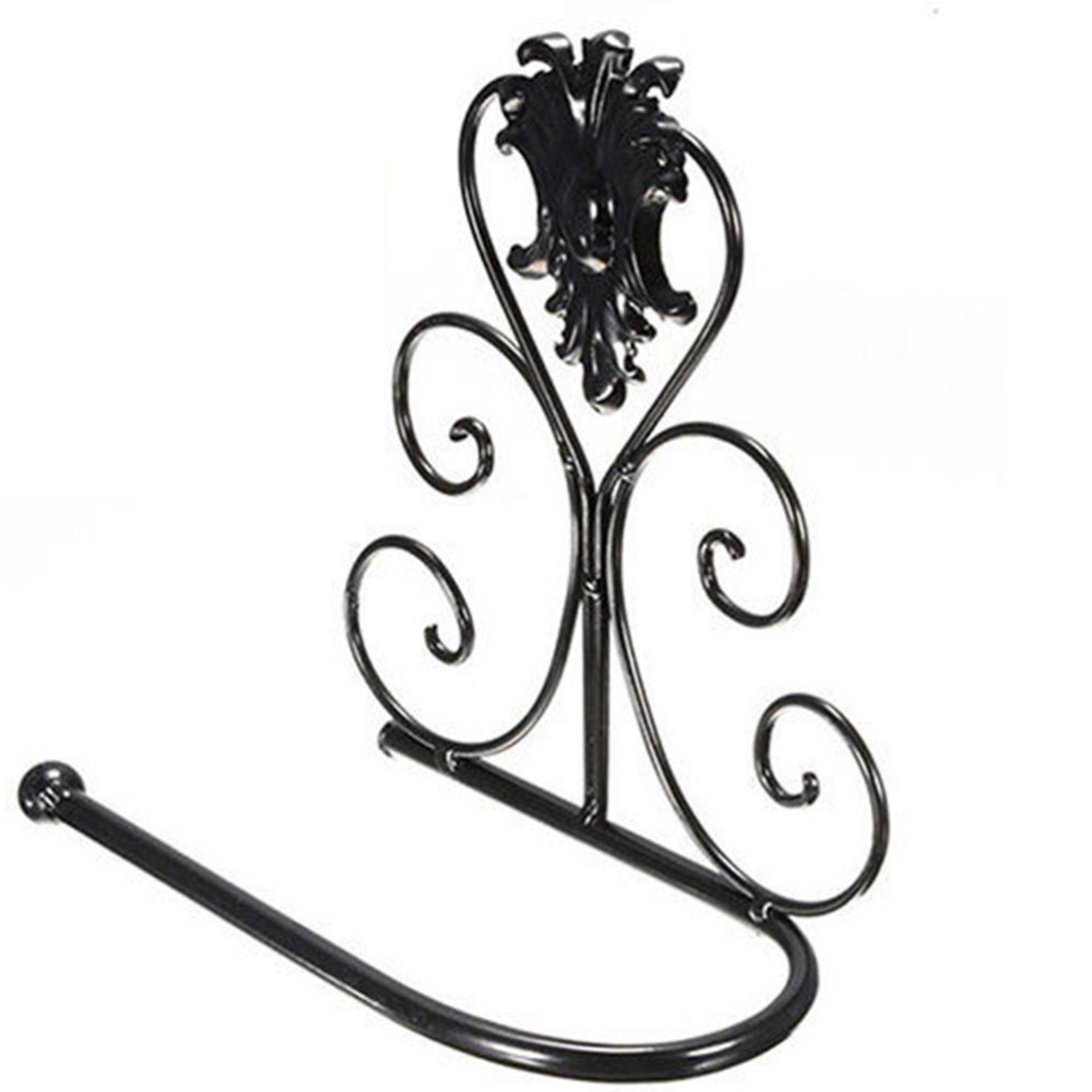 Black Vintage Toilet Paper Holder Bathroom Wall Mount Rack Etsy UK