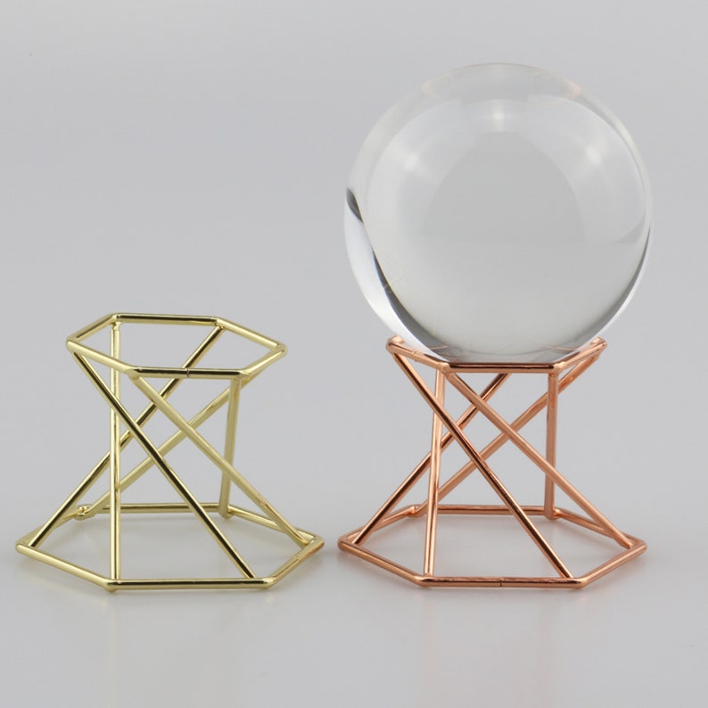 Crystal Glass Ball Display Stand/ Metal Photography Lensball Etsy