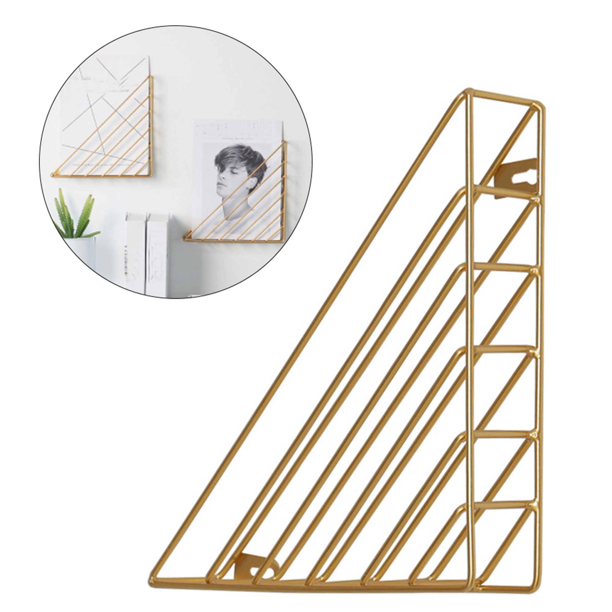 Triangle Metal Book Shelf/ Iron Wall Mounted/ Hanging Storage Etsy UK