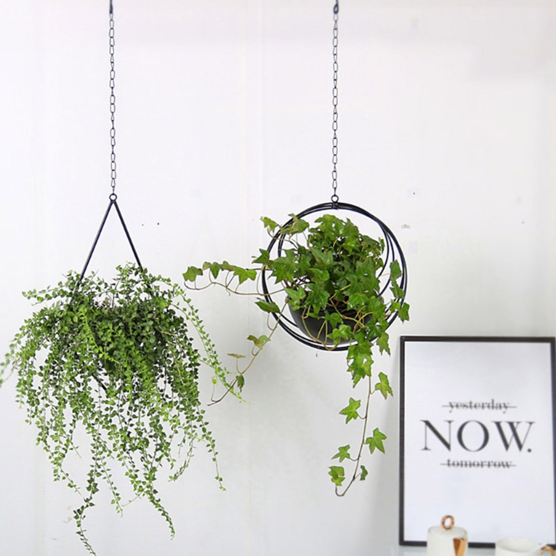 Metal Plant Hanger / Ceiling Hanging Basket / Geometric Garden Etsy