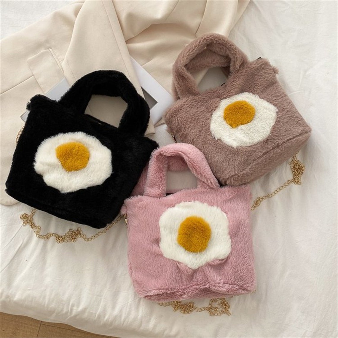 Cute Plush Bag Fuzzy Shoulder Bag Fashion Crossbody Bag Y2K | Etsy