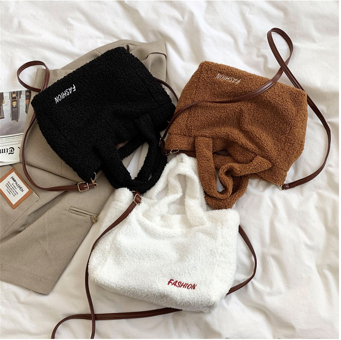 Y2K HandBag Fashion Shoulder Bags Messenger Bag Plush Bag Etsy