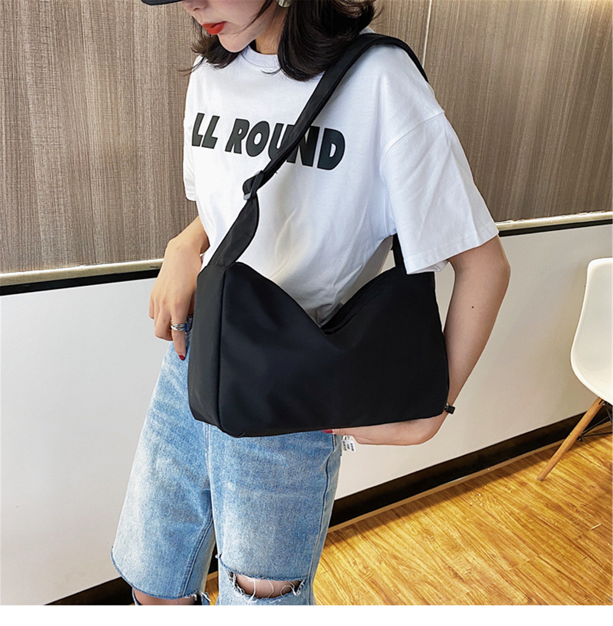 Fashionable Nylon Shoulder Bag Fashion Chest Bag Y2K Tote Etsy