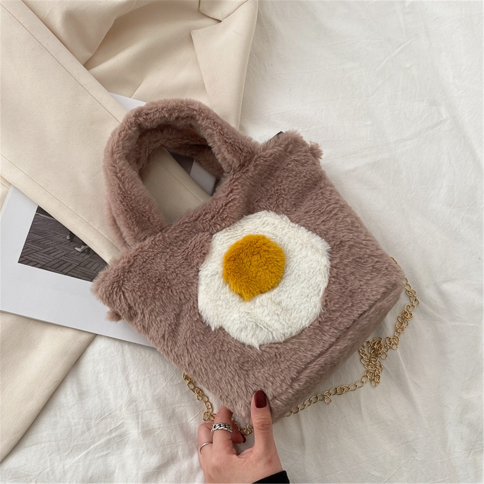 Cute Plush Bag Fuzzy Shoulder Bag Fashion Crossbody Bag Y2K Etsy