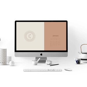 January 2023 Wallpaper Calendar 2022 2023 Calendar Desktop Wallpaper January 2022 | Etsy Australia