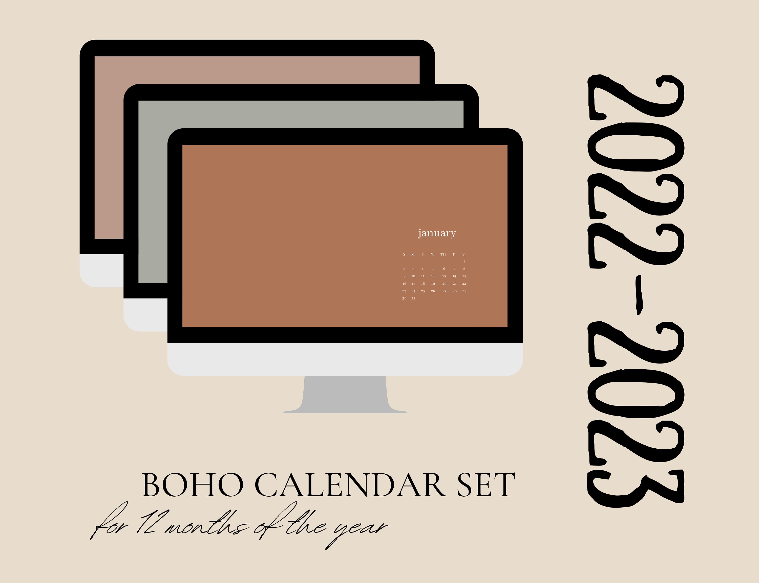 Fond D écran Ordinateur Calendrier 2023 2022 Calendrier 2023 Fond Décran De Bureau Janvier 2022 | Etsy France