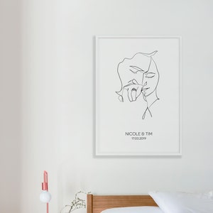 Line Art Poster personalisiert