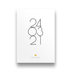 Hochzeitsgeschenk personalisiert | Glückwunschkarte Hochzeit | Karte Hochzeit personalisiert | Geschenk zur Hochzeit | Jahrestag Geschenk