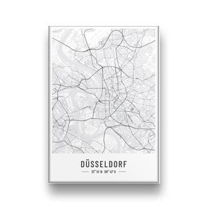 Düsseldorf Poster | Personalisierter Düsseldorf Stadtplan | Düsseldorf Bild | Koordinatenposter | Geschenk Weihnachten Geburtstag Umzug