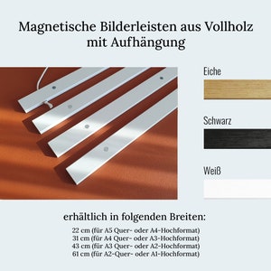 Magnetische Posterleiste weiß mit Aufhängung Bild 8