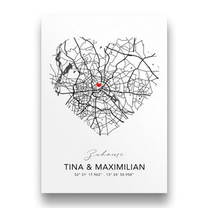 Einzugsgeschenk Wohnung Haus | Koordinaten Bild Zuhause | Personalisiertes Hochzeitsgeschenk | Geschenk Einzug | Geschenkidee Valentinstag
