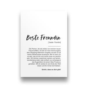 Beste Freundin Geschenk | Personalisierte Karte Geburtstag | Freundin Geschenkidee personalisiert | Weihnachten