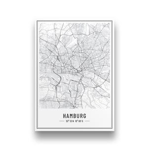 Hamburg Poster | Hamburg Geschenk | Personalisierter Hamburg Stadtplan | Hamburg Bild | Geschenk Weihnachten Geburtstag Umzug Hamburg