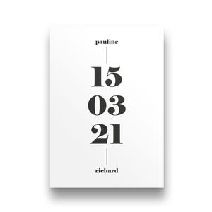 Hochzeitsgeschenk personalisiert | Glückwunschkarte Hochzeit | Karte Hochzeit personalisiert | Geschenk Valentinstag | Verlobungsgeschenk