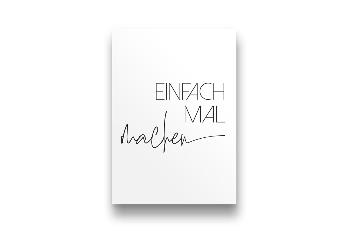 Einfach mal machen . Spruch Poster . Motivationsposter . Etsy