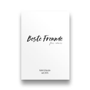 Beste Freunde Geschenk | Personalisierte Karte Geburtstag | Freunde Geschenkidee personalisiert | Weihnachten
