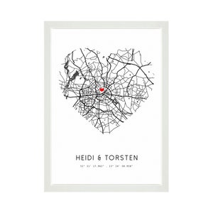 Personalisiertes Hochzeitsgeschenk Koordinatenbild Geschenk Hochzeit Geschenk Valentinstag Jahrestag Hochzeitstag Verlobung Bild 3