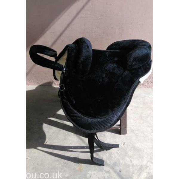 BuckYou HY.PE Shimmed bareback treeless English style saddle black or purple, std size