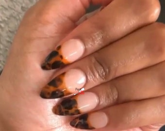 Tortoise Nails Etsy
