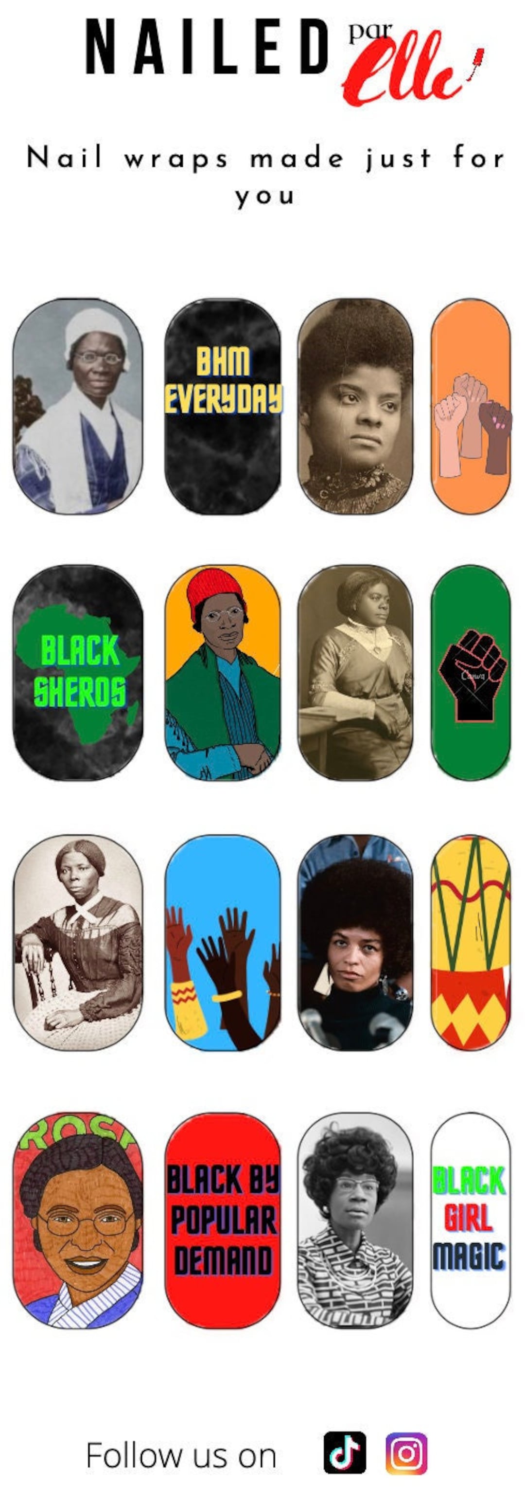 Black History Nail Decals Waterslide Nail Decal Nail Art - Etsy Black History Nail Decals Waterslide Nail Decal Nail Art - Etsy