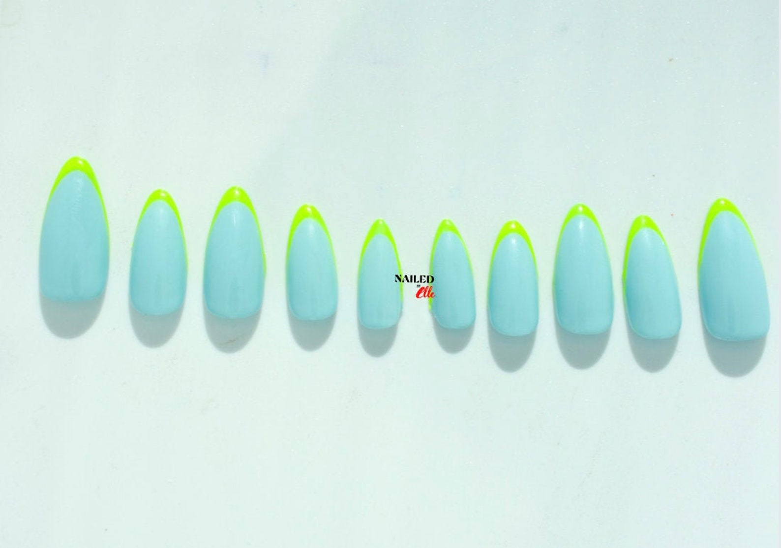 Almond Thin tip Nails Minimalist Nails Press on Nails | Etsy