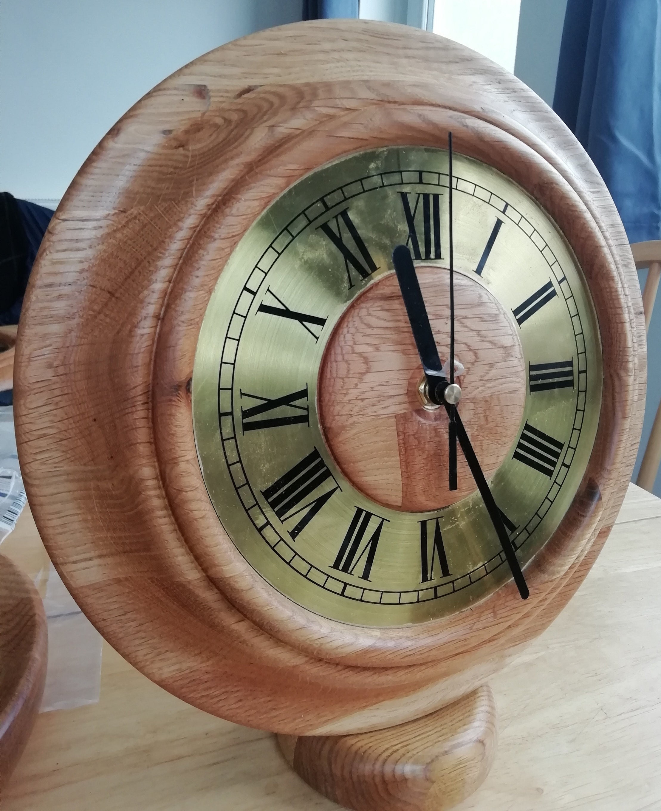 Radio controlled Atomic automatic adjusting Oak hand turned Etsy