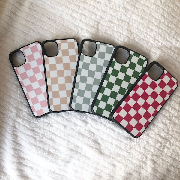 Checked Phone case *available in iPhone and android* iPhone 6 7 8 plus iPhone X XR XS max 11 12 13 14 iPhone 15 Pro Max Samsung Huawei