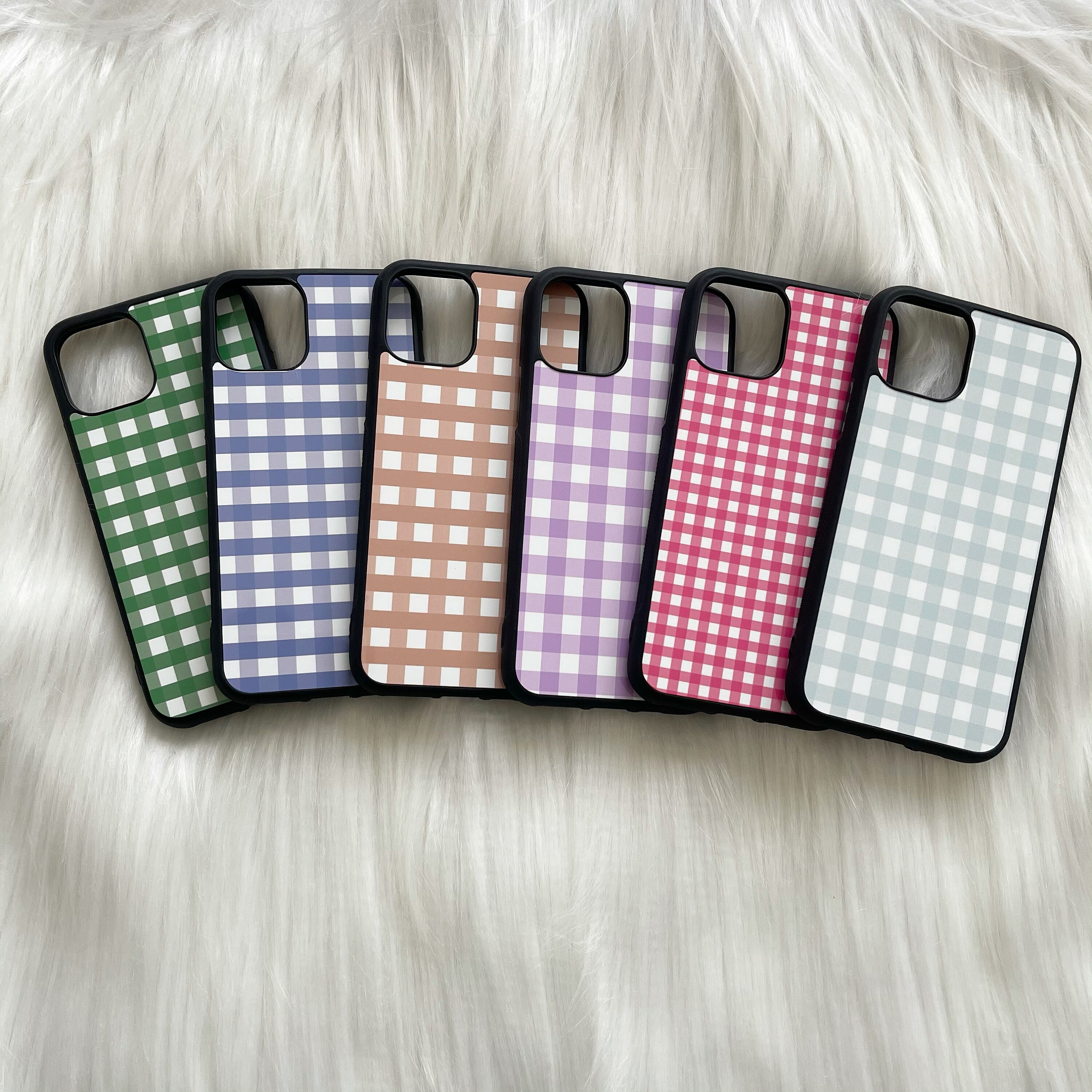 Gingham Checked Phone Cases available in Iphone & Android Etsy UK