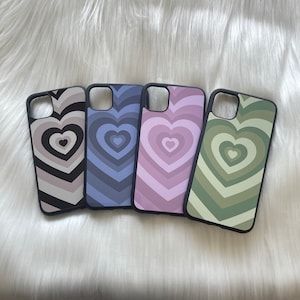 Blue purple grey green Hearts phone case *iPhone & android* iPhone 6 7 8 plus iPhone XR X iPhone 11 pro max iPhone 12 13 14 Samsung Huawei