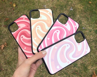 Swirls heart phone case *available in iPhone and android* iPhone 6 7 8 plus X XR XS max 11 pro max 12 13 14 iPhone 15 Pro Max Samsung